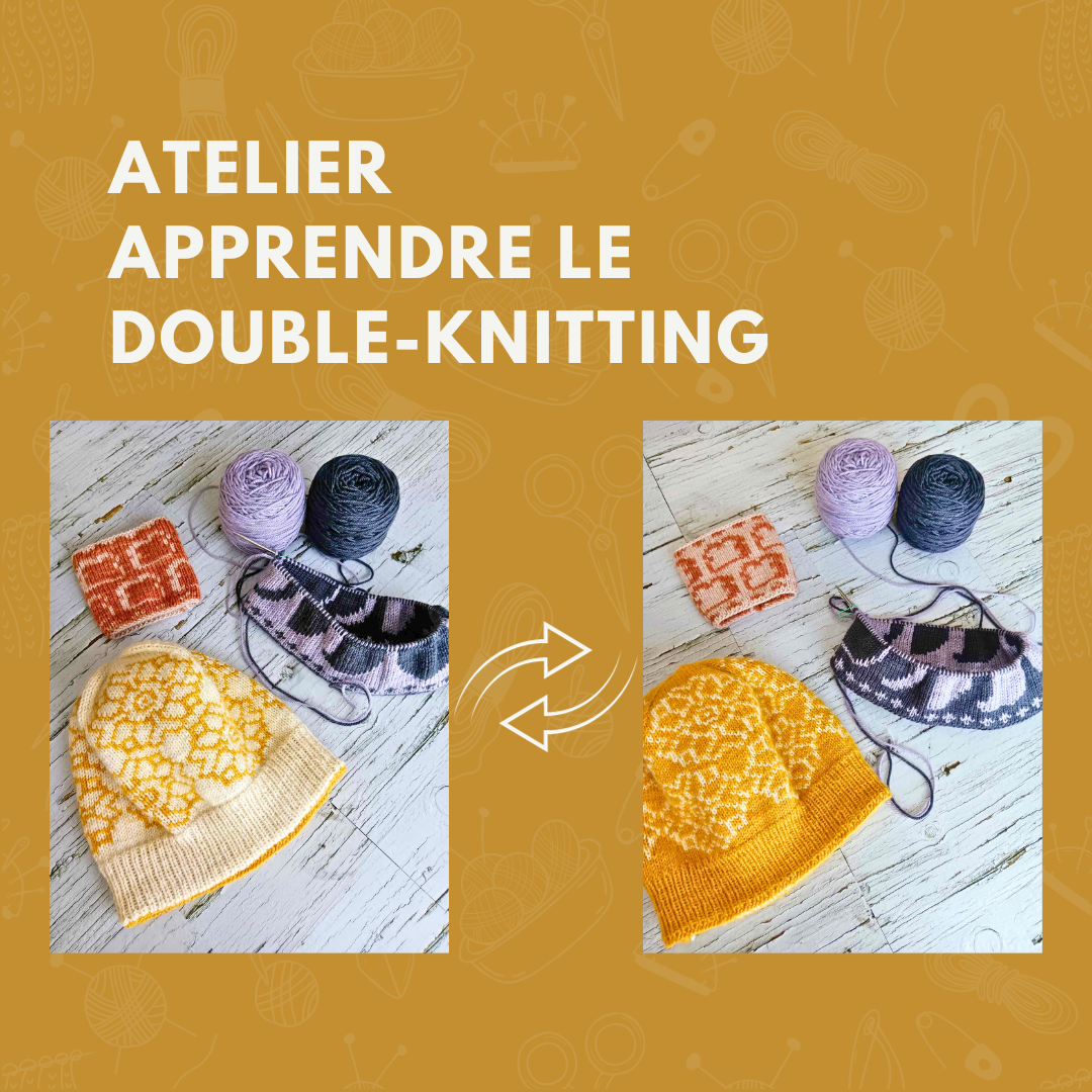 [Atelier] Apprendre le &quot;double-knitting&quot; (tricot réversible)
