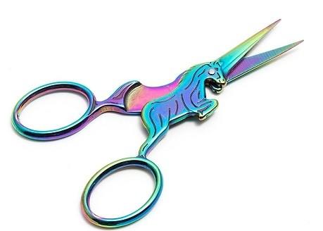 Sew tasty - Iridescent metal unicorn scissors